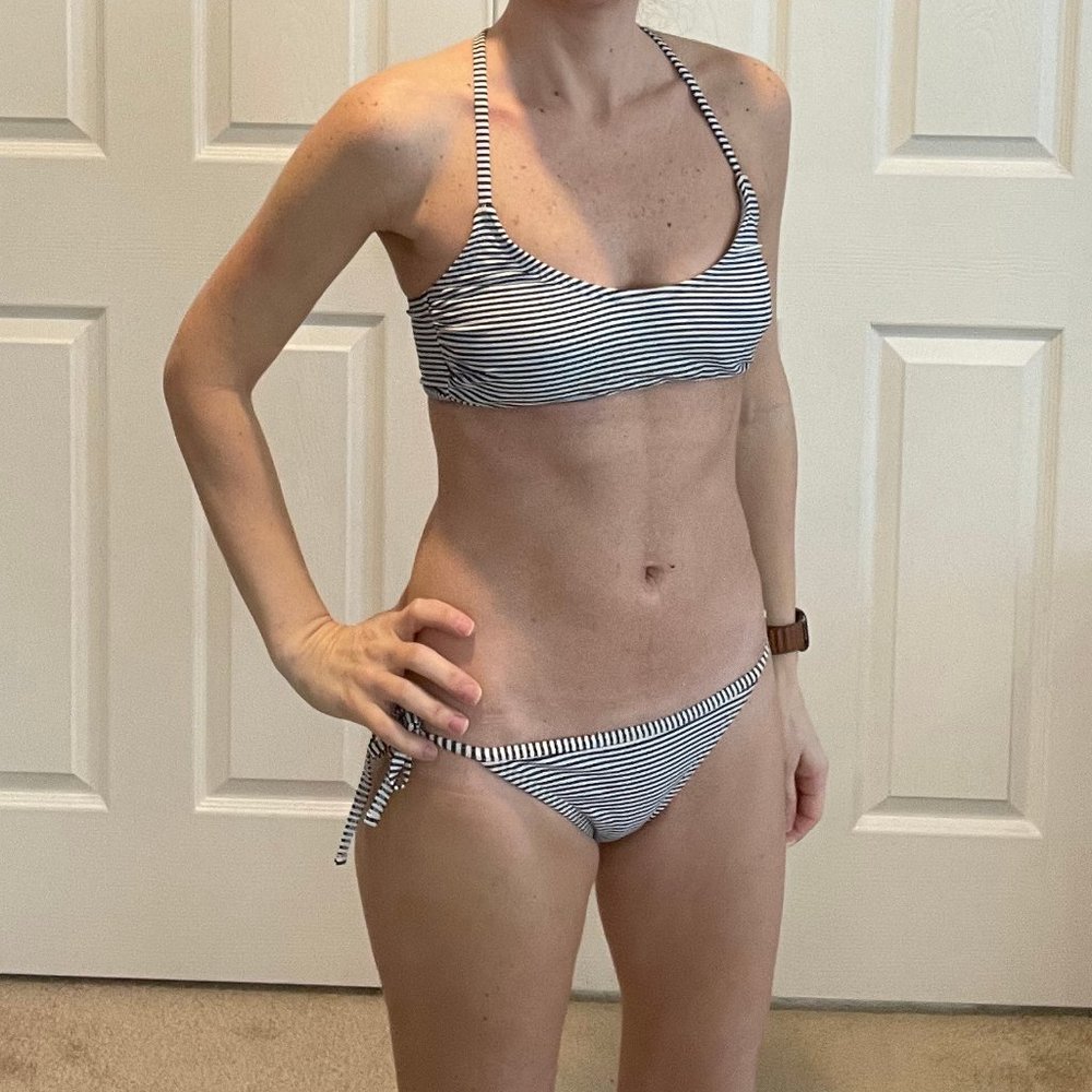 Stripe Lace Back Bikini